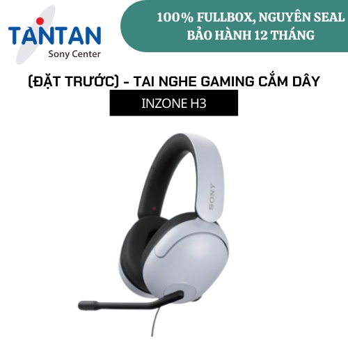 Tai nghe chơi game có dây Sony INZONE H3-Tần số âm trầm mạnh mẽ -Micro boom- Hỗ trợ âm thanh không gian 360