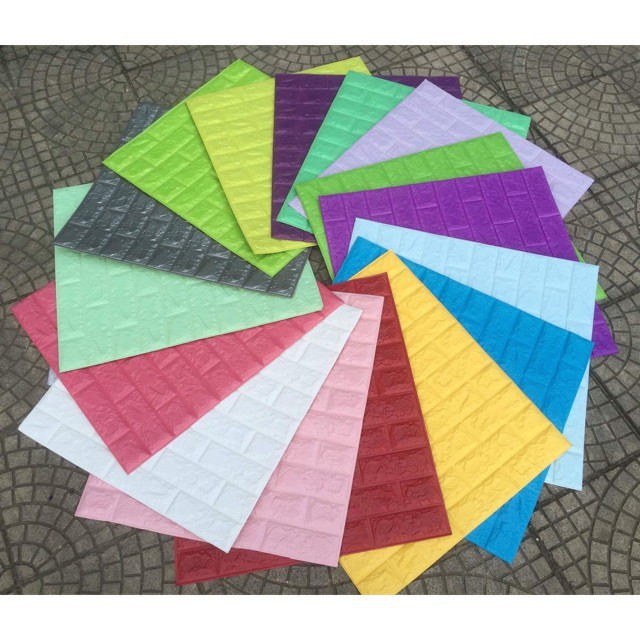 Bộ 20 tấm xốp dán tường 3D giả gạch cho phòng ngủ kích thước 70x77x0.8cm - Hàng nhập khẩu cao cấp