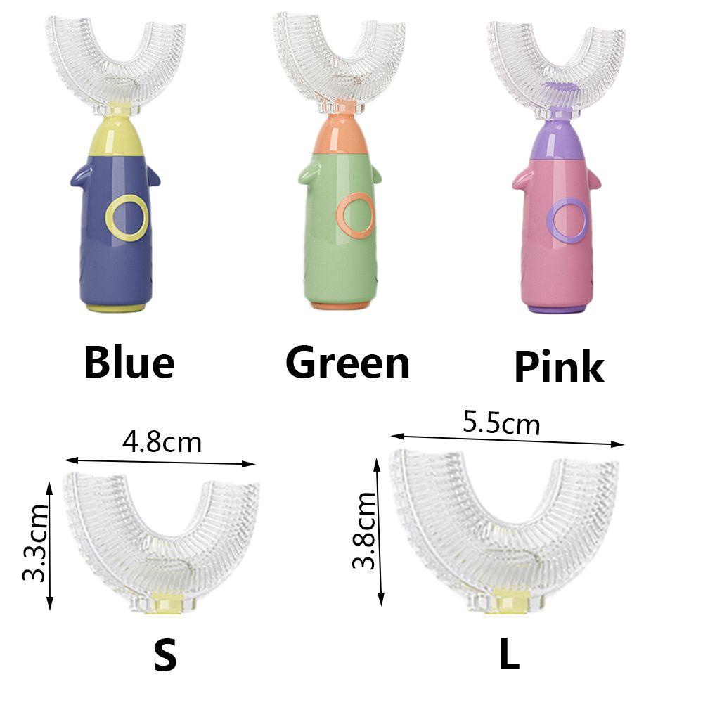 Bàn Chải Đánh Răng Silicone Mềm Mại Hình Chữ U Nhiều Màu Sắc Dành Cho Trẻ Em 1-12 Tuổi