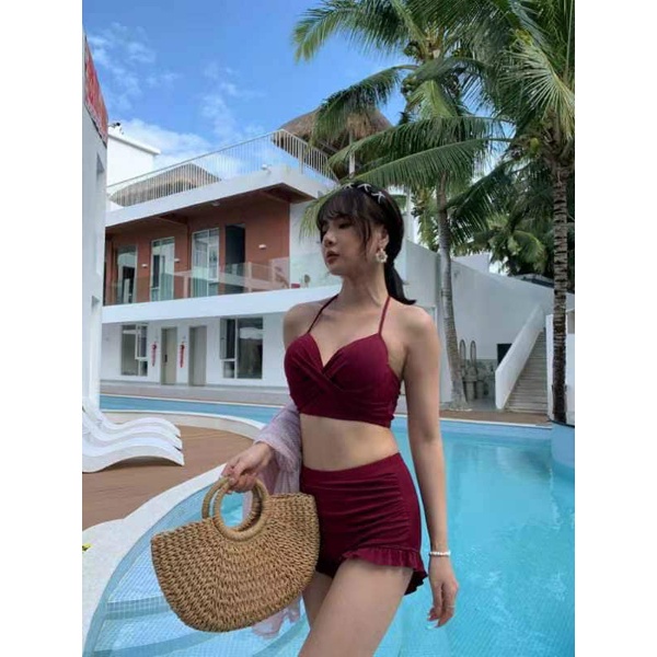 (SỈ=LẺ) BỘ ĐỒ BƠI 3 CHI TIẾT CÓ ÁO VOAN SEXY MÃ 9683