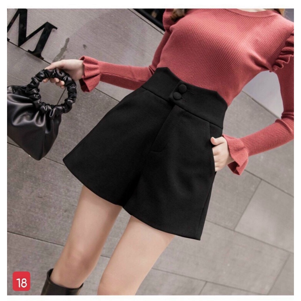 Quần Đùi Lưng Cao Cạp Chéo 4 Khuy Vải Vitex Quần Shorts Nữ | BigBuy360 - bigbuy360.vn