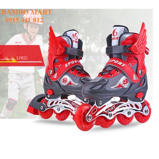 GIÀY PATIN 1 HÀNG BÁNH ABEC 7 CÓ ĐÈN TRƯỚC