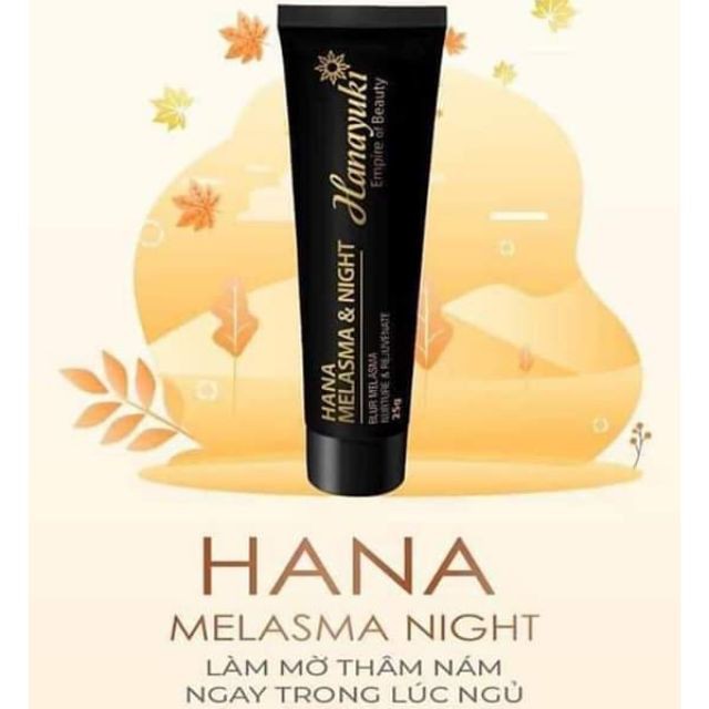 Kem xóa nám khử tàn nhang Hana Melasma Night - Hanayuki Chính Hãng 100% -Hanayuki Clinic Vietnam