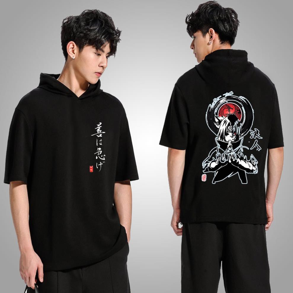 SALE- (SALE) BST áo thun Hoodie tay lửng One Piece - Anime có mũ cực ngầu - giá tốt nhất