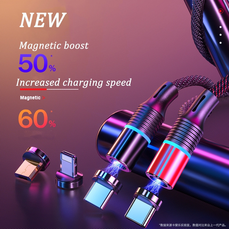 Dây cáp sạc chuyển đổi dữ liệu có đèn LED cho điện thoại Oppo Huawei Xiaomi Android