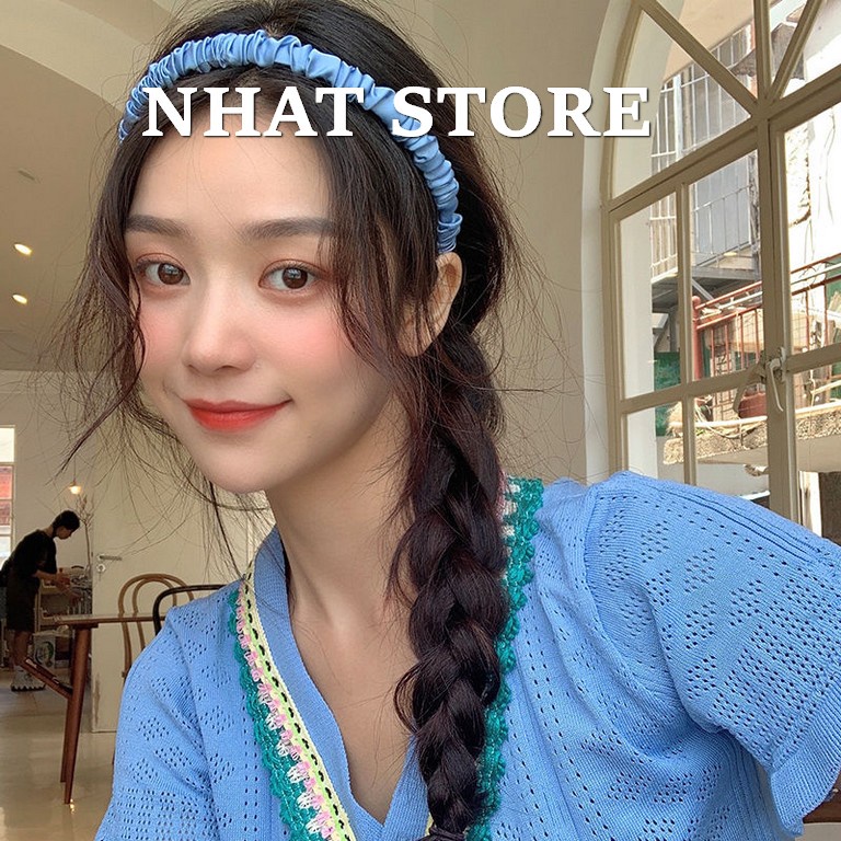 Bờm nhún lụa satin nhiều màu sắc Nhatstore