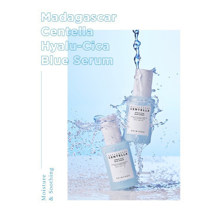 Serum Centella / Tinh chất cấp ẩm, giảm mụn, dưỡng trắng da Skin1004 Madagascar Centella Hyalu-cica Blue Serum 50ml