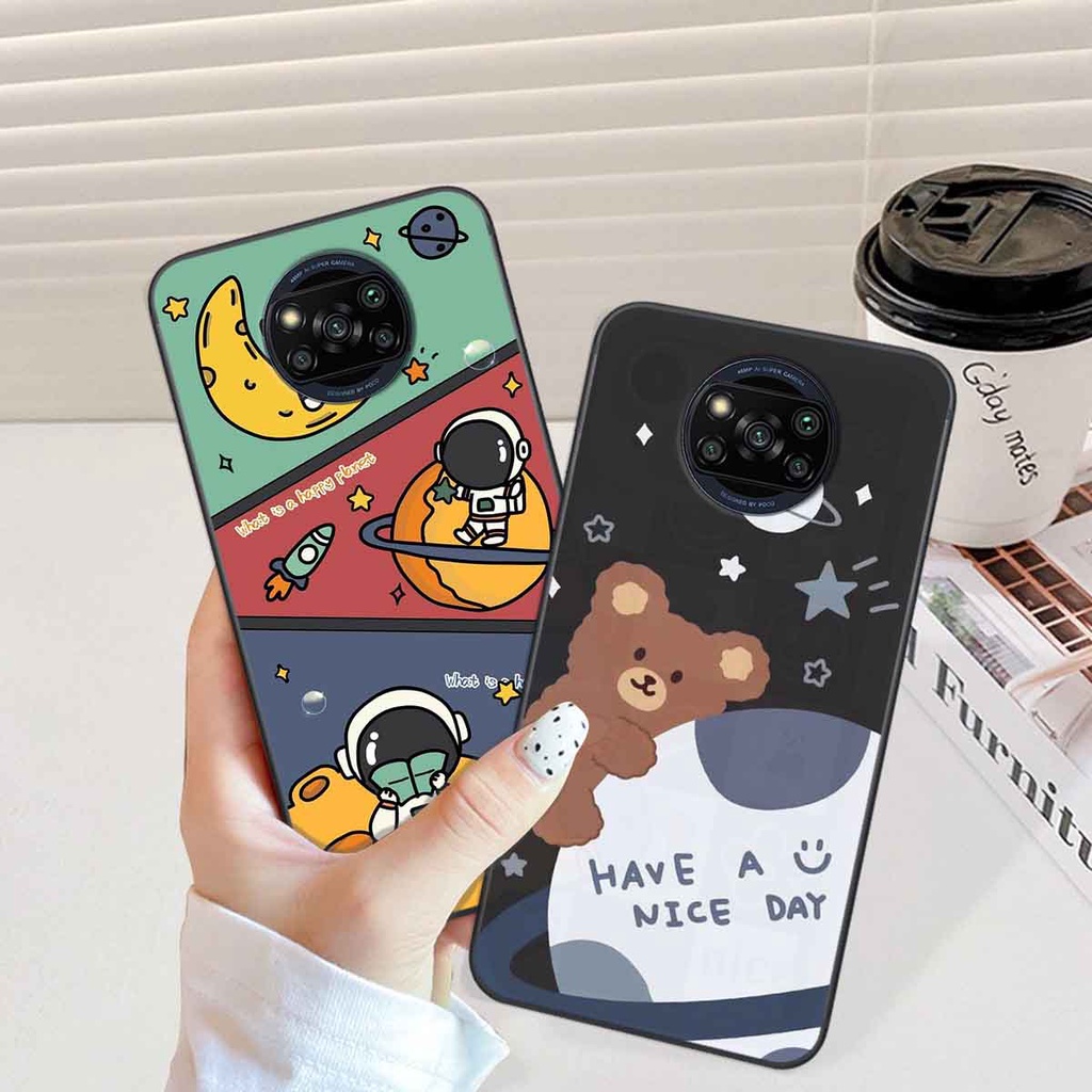 Ốp Xiaomi Poco X3 / Poco X3 Pro in hình vũ trụ, phi hành gia bầu trời cute dễ thương
