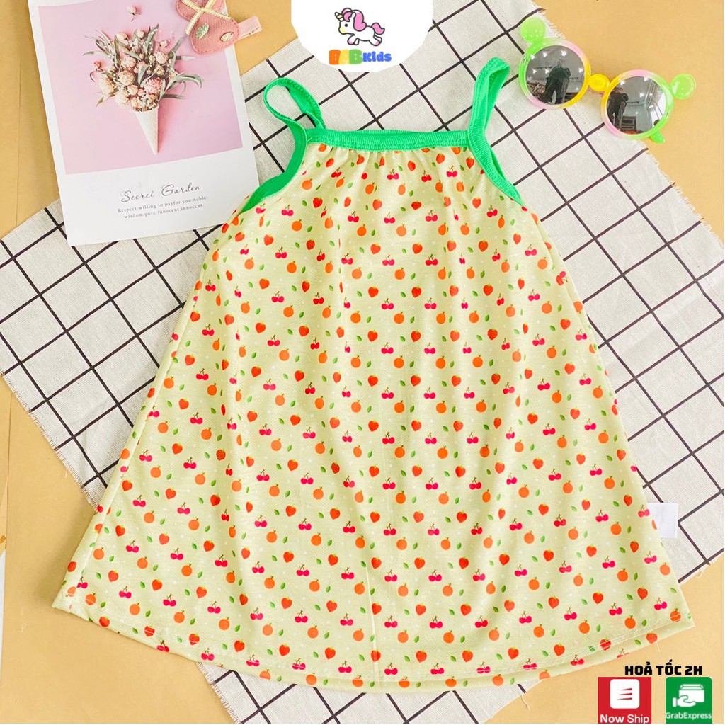 Váy 2 dây hoa nhí cho bé chất cotton thông hơi cực mát mùa hè 8kg-20kg  - BABKids