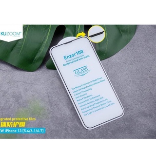 Kính cường lực Kuzoom 9D chống bụi màn loa iPhone  13, 13 Pro, 13 Pro max Full màn hình Hàng chính hãng