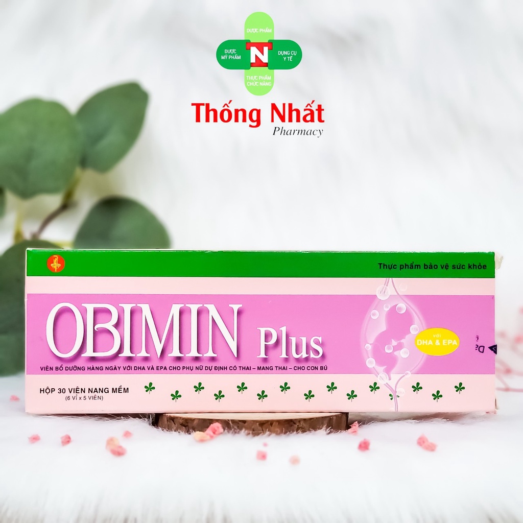 Obimin Plus Multivitamins Bổ Sung DHA &amp; EPA Cho Bà Bầu và Sau Sinh Hộp 30 viên