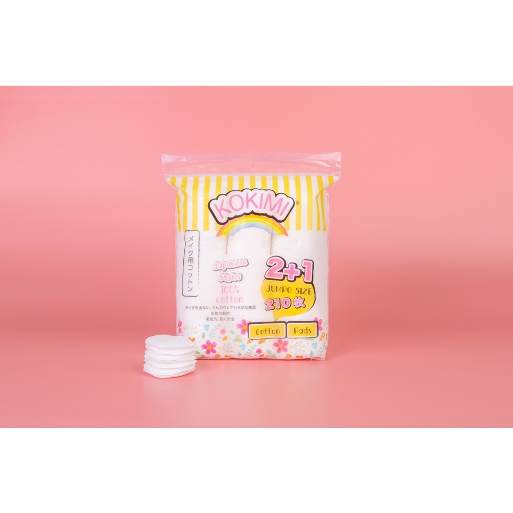 Bông Tẩy Trang KOKIMI Jumpo Size Cotton Pads Mihoo Việt Nam ( Chính Hãng)