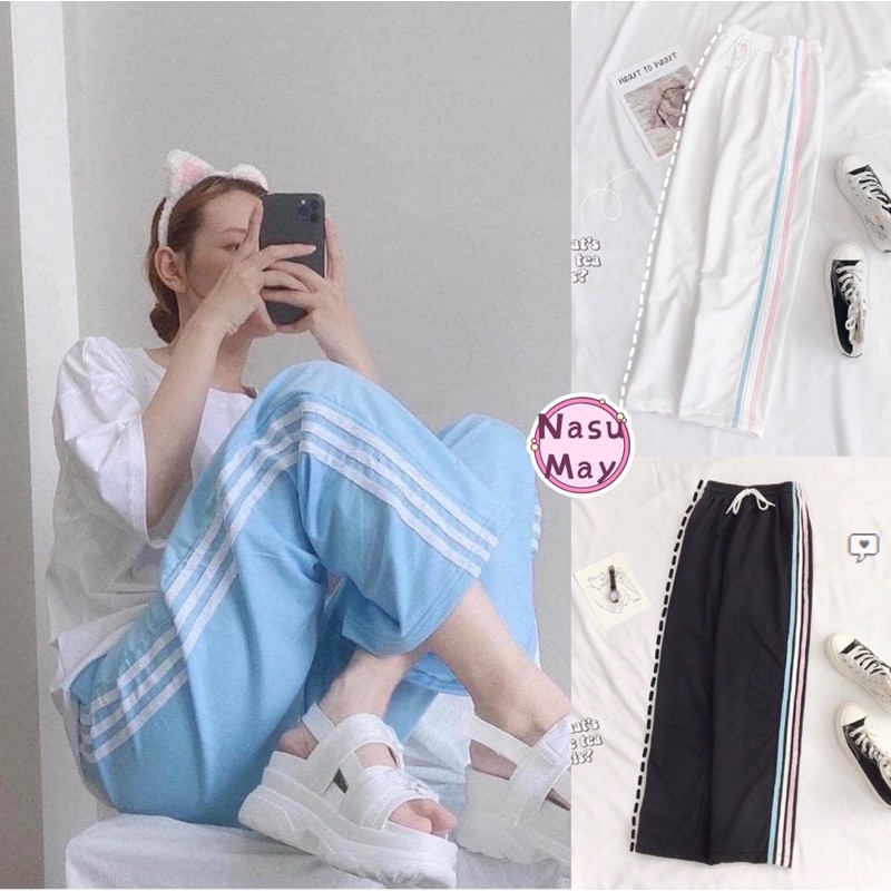 QUẦN THỂ THAO 3 LINE ☘️ QUẦN DÀI ĐEN TRẮNG XANH 3 Sọc 3 màu☘️ | BigBuy360 - bigbuy360.vn