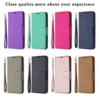 Casing Nokia 2.2/3.2/4.2 lychee pattern solid color leather phone case