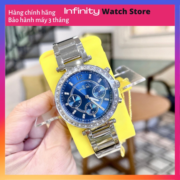 Đồng hồ nữ INVICTA Angel dây thép không gỉ mặt chronograph 6 kim cá tính model 29923