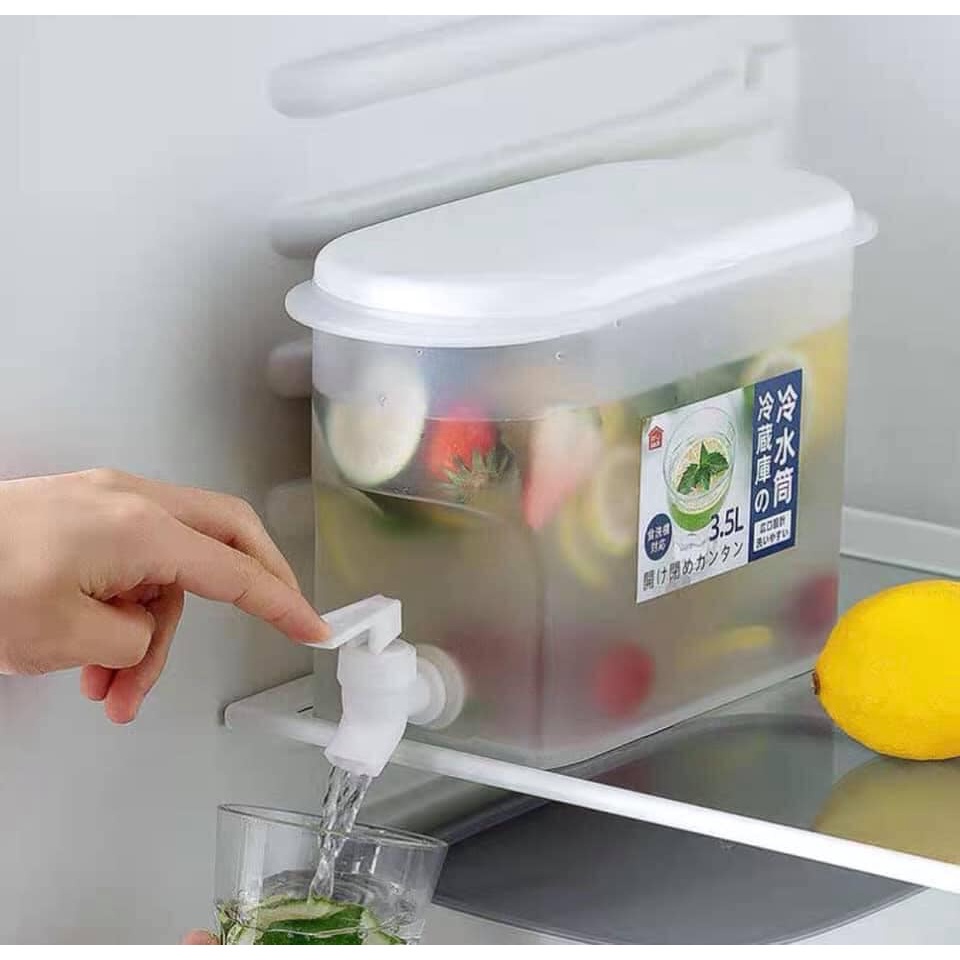 Bình đựng nước có vòi tiện lợi để tủ lạnh 3.5L siêu to chất liệu nhựa PP cao cấp chịu nhiệt tốt AZ PVN17357