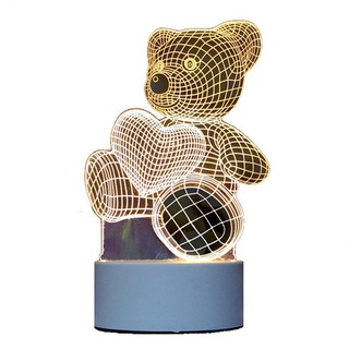 Đèn Ngủ Trang Trí LED 3D Mẫu Mới Tâm House D003