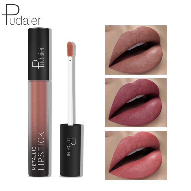 Son môi Pudaier trang điểm hiệu ứng lì 26 màu sắc tùy chọn 30g