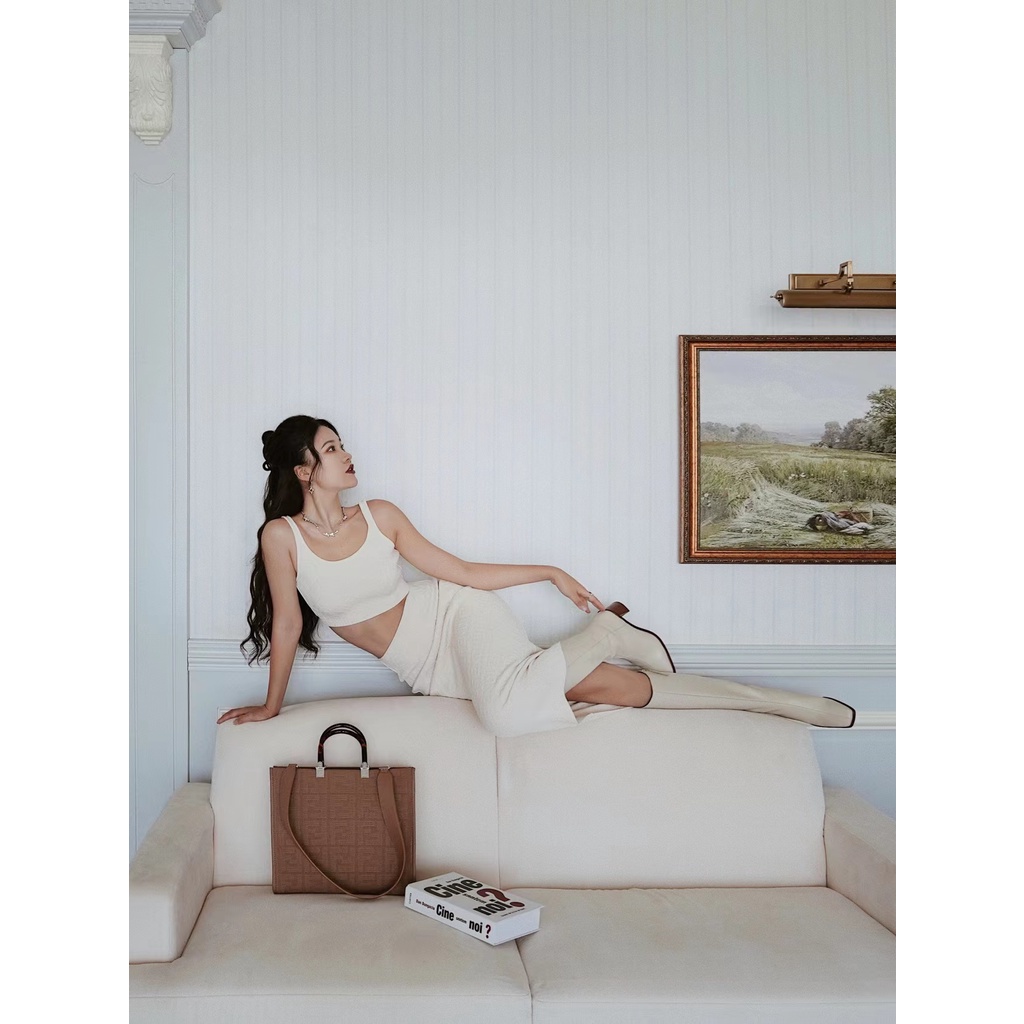 Set Áo 2 Dây + Chân Váy Chữ A Thời Trang Nữ