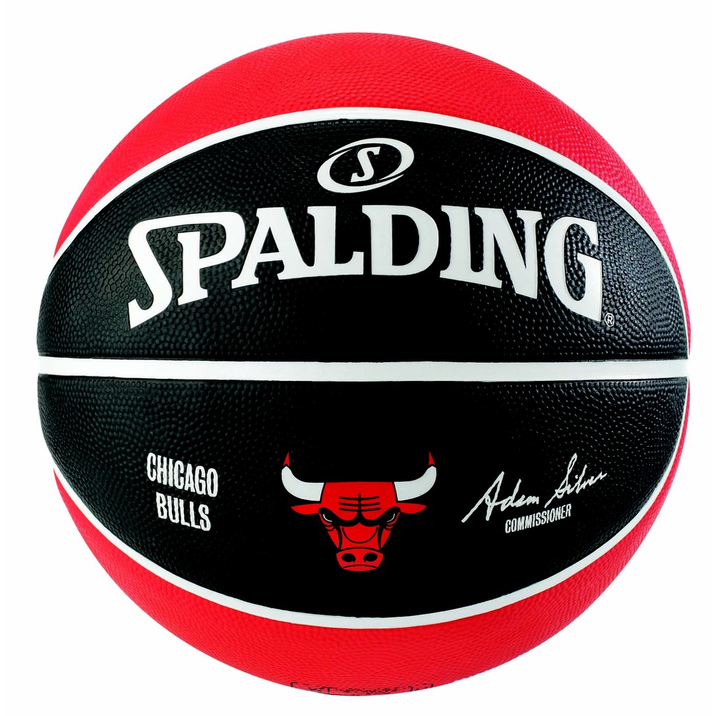 Bóng rổ Spalding NBA Team Chicago Bulls Outdoor size 7 + Tặng bộ kim bơm bóng và lưới đựng bóng