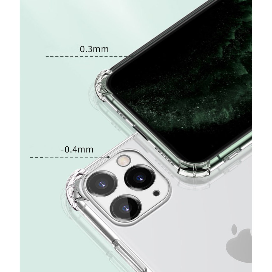 Ốp Iphone 12 / 12 Pro / 12 Mini / 12 Pro Max / 11 / 11 Pro / 11 Pro Max - Loại trong suốt chống sốc bảo vệ camera