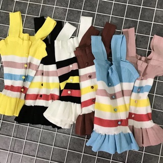 ÁO LEN CROPTOP 2 DÂY HÀN QUỐC