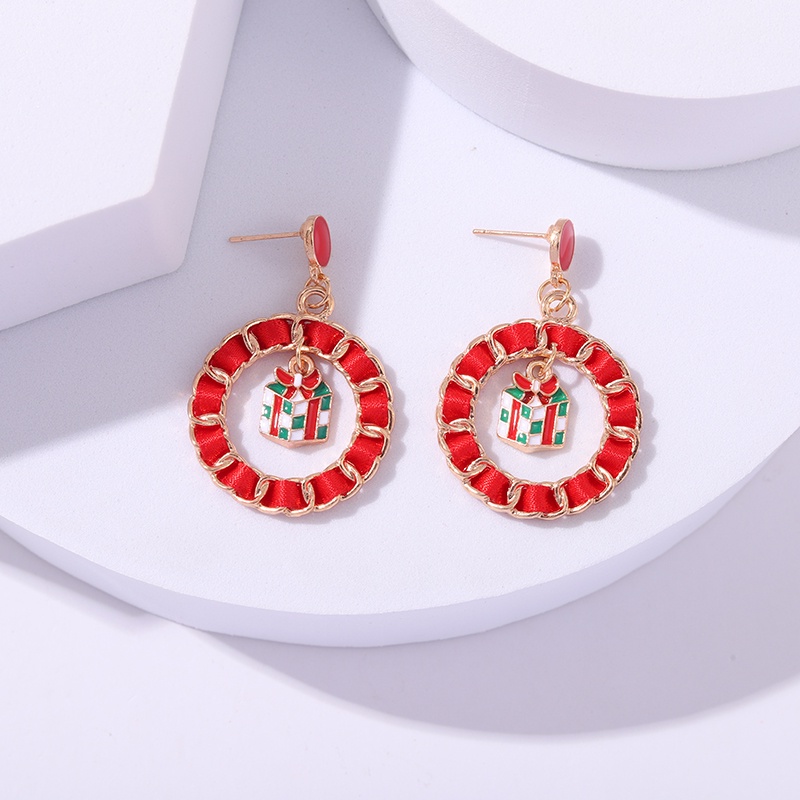 Bông tai hình cây thông/hoa/ông già nô-en thời trang cho nữ