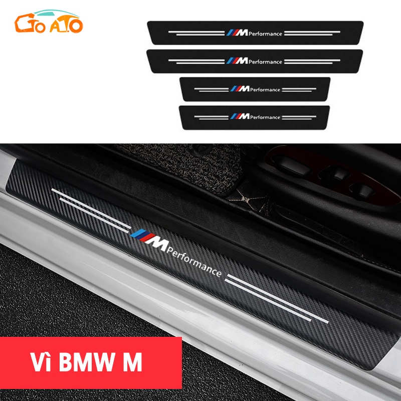 GTIOATO BMW M 4 Chiếc Sợi Carbon Dán Cửa ô Tô Miếng Dán Xe DáN ChốNg XưỚC Ô Tô Bảo Vệ Cửa ô Tô Phụ KiệN Ô Tô Cho BMW M M4 320I X5 318I X6 X7 Z4 X4 M3 X3 M8 325I 530I