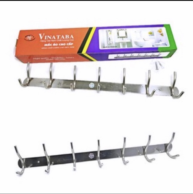 Mắc áo 7 móc cao cấp vinataba- inox dầy- chất lượng cao