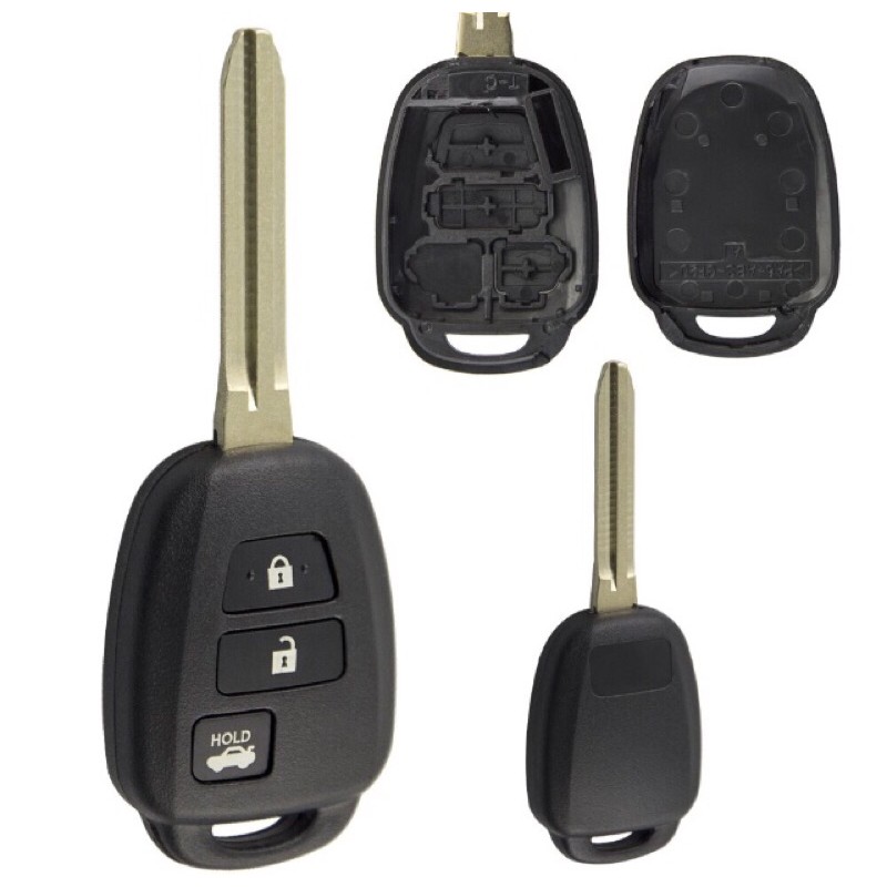 Vỏ chìa khoá TOYOTA ( 3 nút ) ĐỜI 2015 - 2020 xe Vios , Camry , Innova , Corolla , Yaris