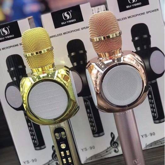 Mic karaoke kèm loa bluetooth , mic bluetooth YS 90, thiết kế vô tinh tế , mic cao cấp, âm thanh sống động cực đỉnh.