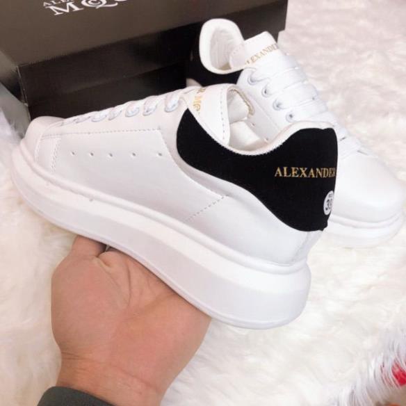 Giày mc queen gót đen, giày trắng gót đen cho nam nữ,đủ size hàng cao cấp