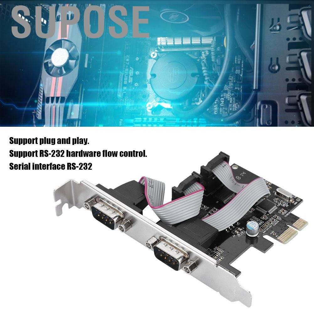 Card Chuyển Đổi Pci-E Express Sang Rs232 Serial 2-port 2.5gb / S Cho Windows 2000 / 2003