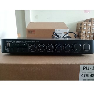 Pu-106 amply kèm bộ trộn tích hợp usb 60w, inter-m hàn quốc