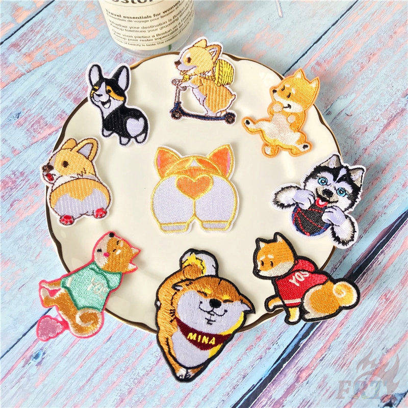 1 Huy Hiệu Ủi Thêu Hình Cún Cưng Đáng Yêu Series 05