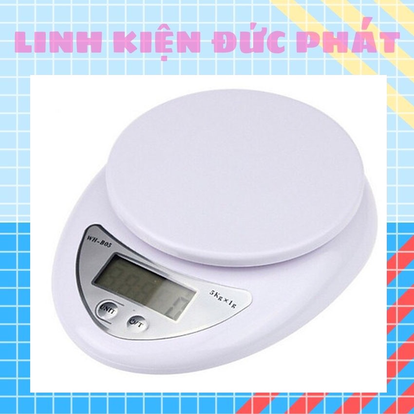 Cân Điện Tử Nhà Bếp Mini Electronic Kitchen Scale Cân Thực Phẩm 5Kg – 1G Kèm Pin