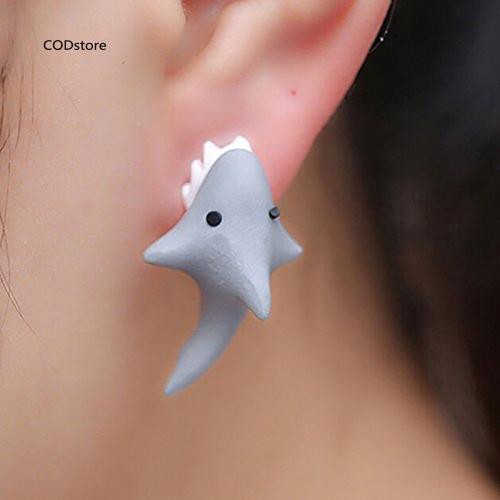 Khuyên tai hình cá mập 3D dễ thương dành cho nữ
