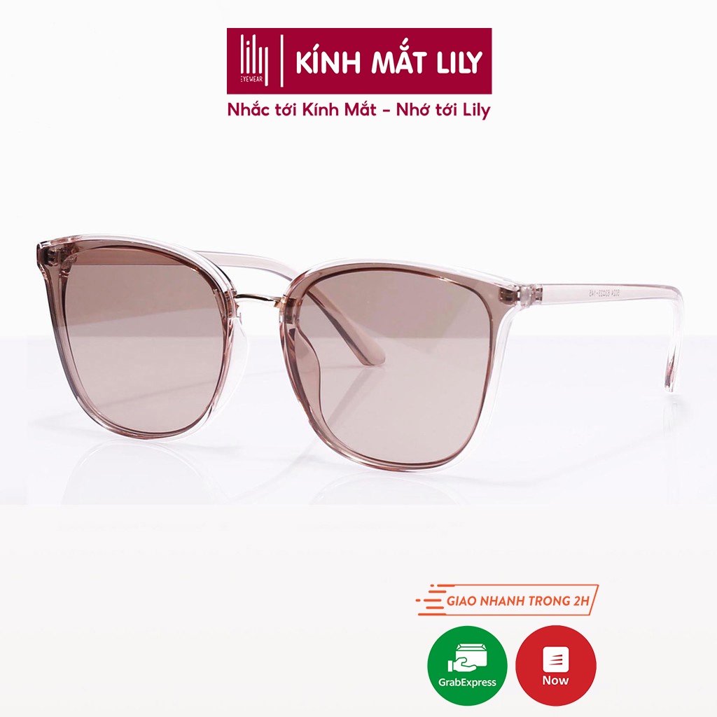 Kính mát nữ Lilyeyewear chống UV400, thiết kế mắt vuông dễ đeo, màu sắc thời trang 5024