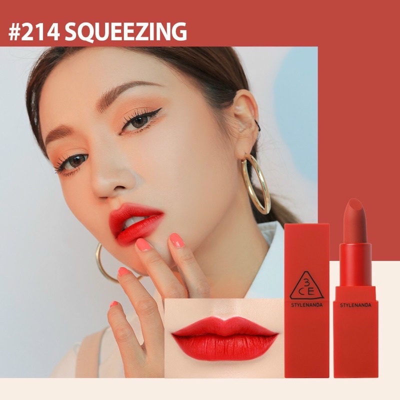 Son thỏi 3CE Matte Lip Color (113 114 115 … 909 - Đủ màu son thỏi 3CE mẫu Matte)