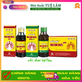 Bổ phế Nam Hà XC siro có đường, không đường, viên ngậm và xịt họng cho bé