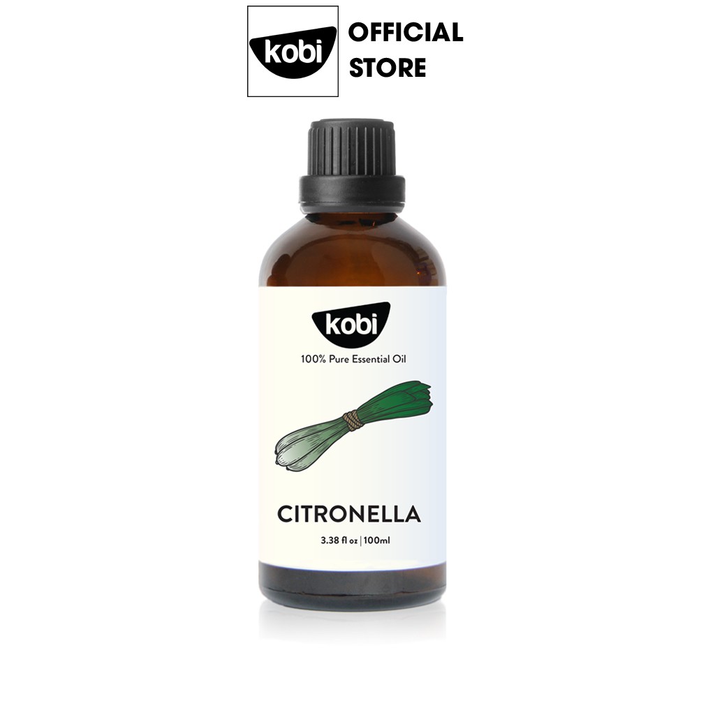 Tinh dầu Sả Java Kobi Citronella essential oil giúp khử mùi, thơm phòng, xua đuổi côn trùng hiệu quả - 100ml