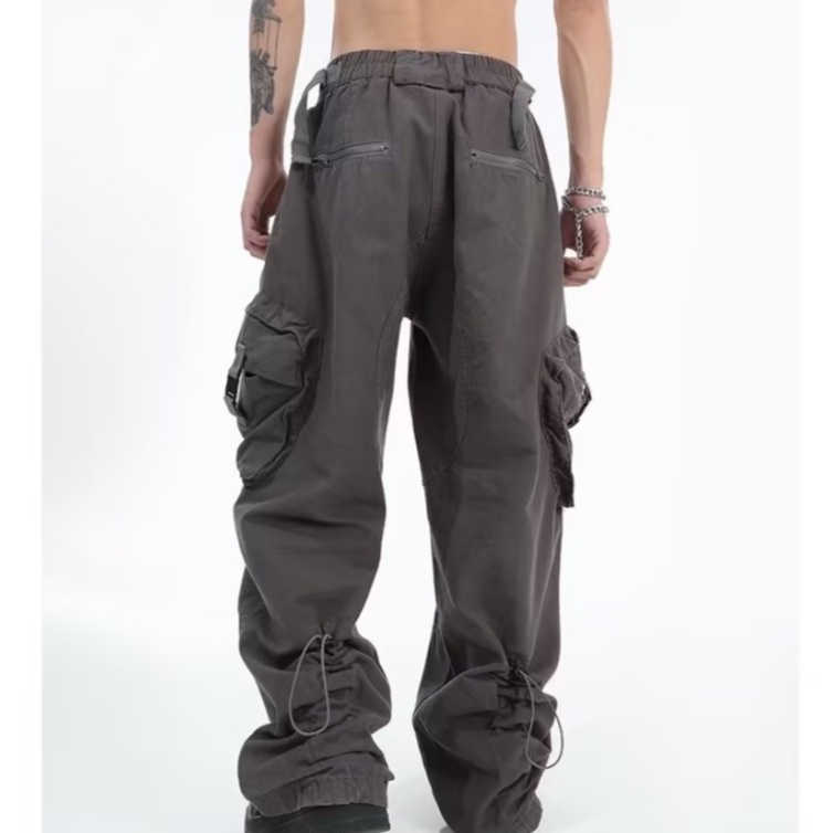 Quần Dài Phối Túi Lớn Phong Cách hiphop Đường Phố Cho Nam Và Nữ