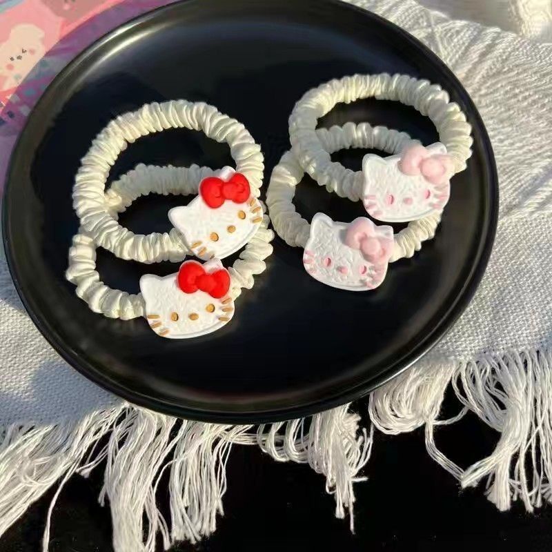 Dây Buộc Tóc Co Giãn Kiểu Nhật Bản Họa Tiết Hello Kitty Dễ Thương 2022