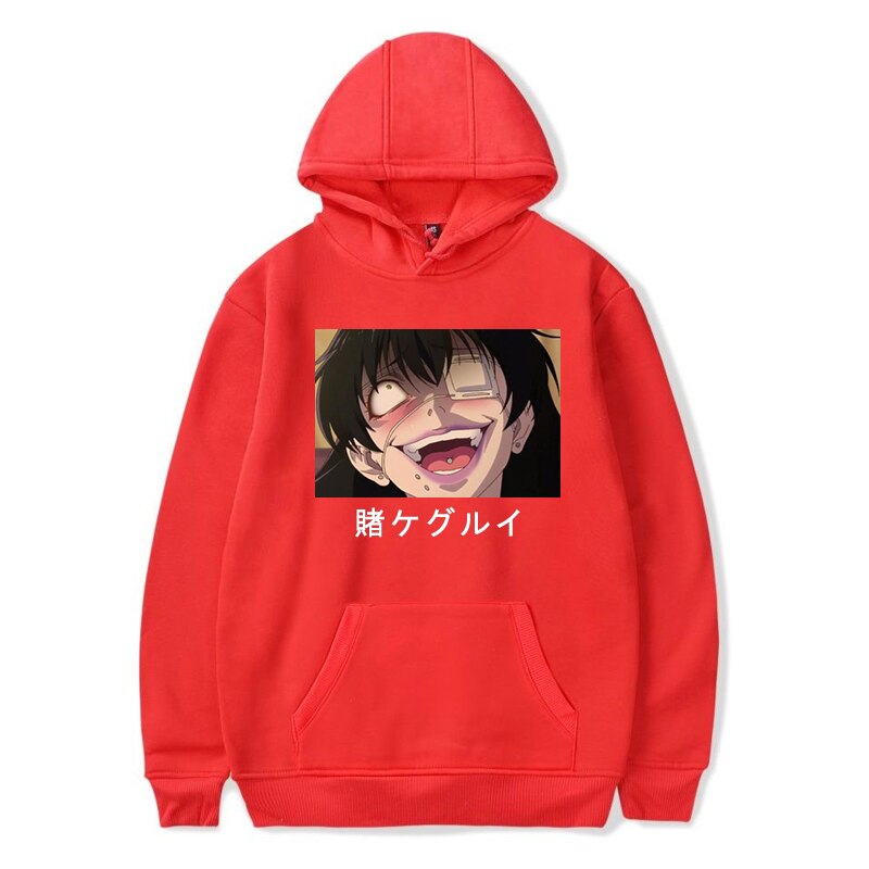 Winter Kakegurui Oversized Cool Sweatshirt Men And Women Hoodies Harajuku Warm Pullover Fashion Womens Korean Long Sleeve Style