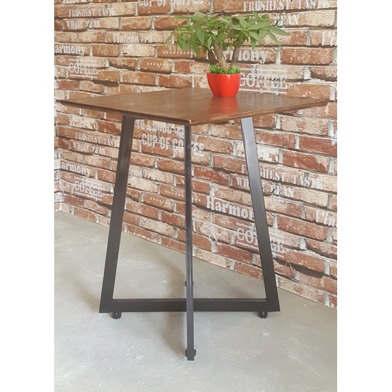 Bàn cafe vuông chân sắt