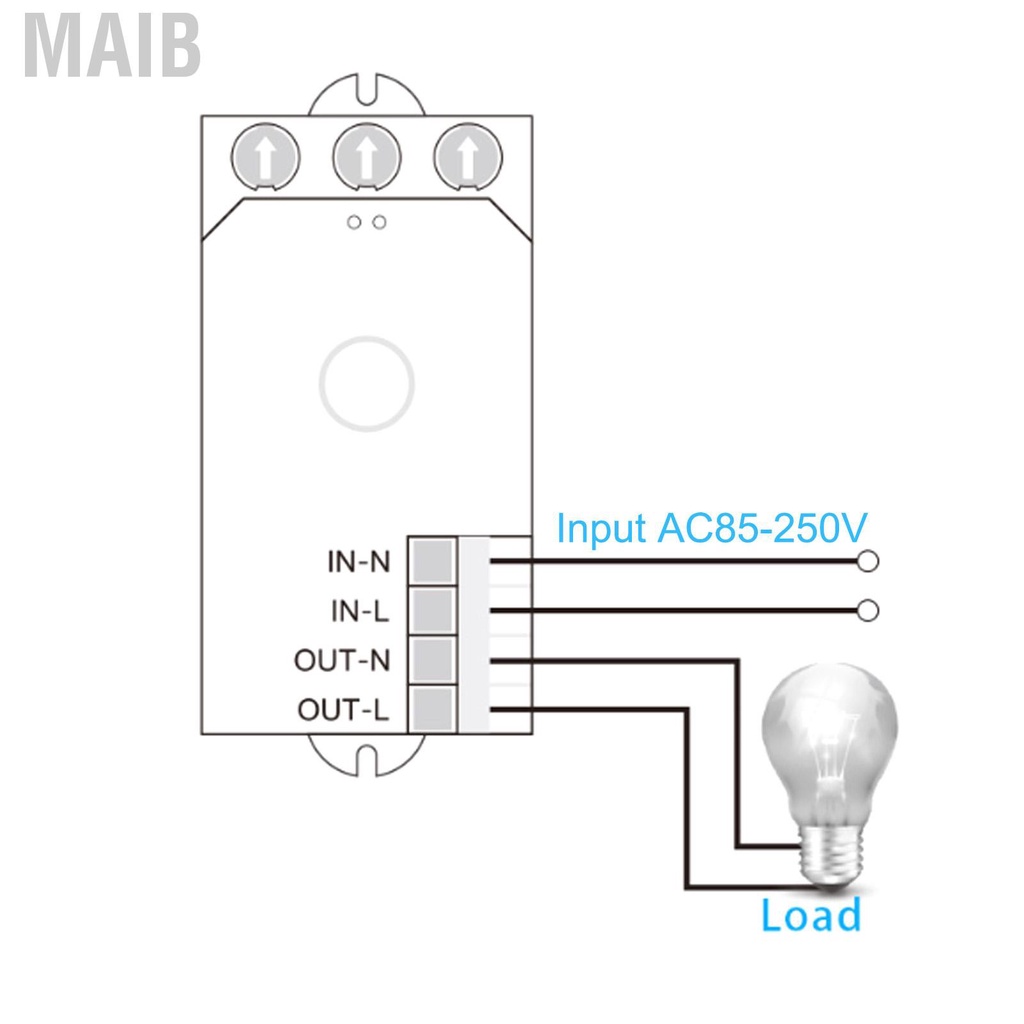 Công Tắc Cảm Biến Điều Khiển Lò Vi Sóng Bằng Pvc Màu Trắng Tdl-1913 5.8ghz Ac85-250V