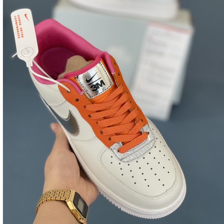 [More&amp;More] Giày Sneaker nữ AF1 3M custom Vệt Silver chất lượng nguyên bản MSN2711
