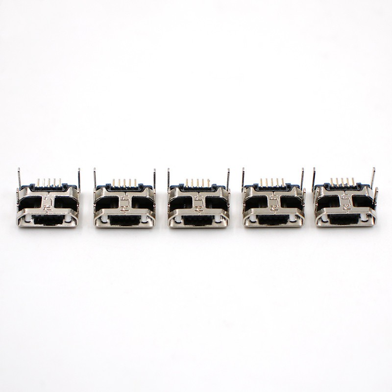 Set 10 cái đầu nối Micro USB 5 chân jack cắm Micro usb DIP4 chèn tấm lót nối USB mini cho điện thoại di động