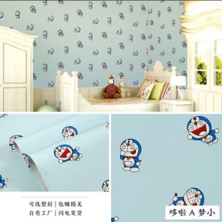 10m giấy dán tường Doraemon xanh ngọc