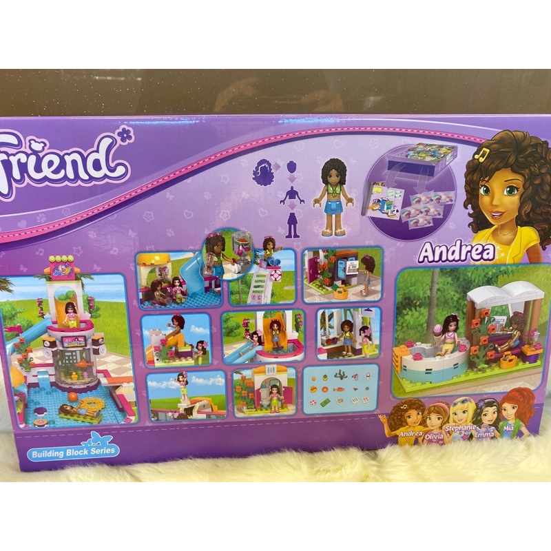Đồ Chơi Lắp Ráp, Xếp Hình Friend Khu Công Viên Nước Bể Bơi